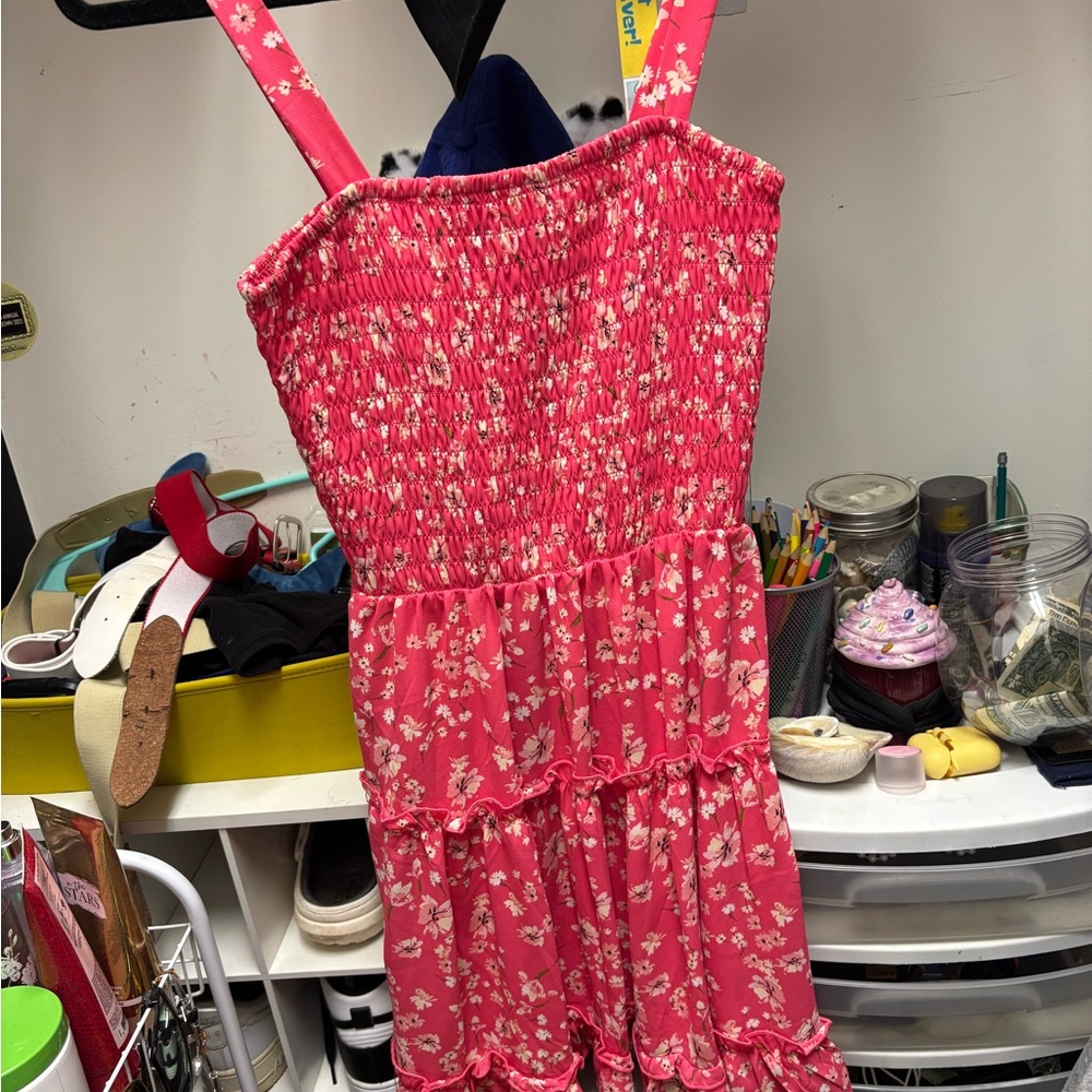 Floral Pink Kids Dress